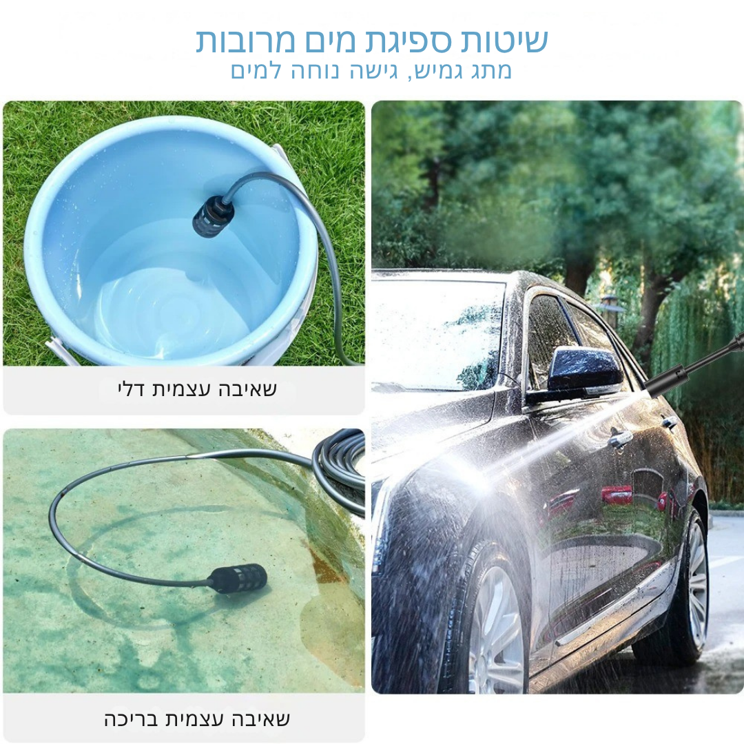 ™Jetira | שואב רכב לחץ גבוה – ללא פחמים, תצוגת LCD